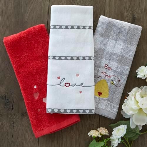 SKL Home Heart in Love Hand Towel Set 2 Count
