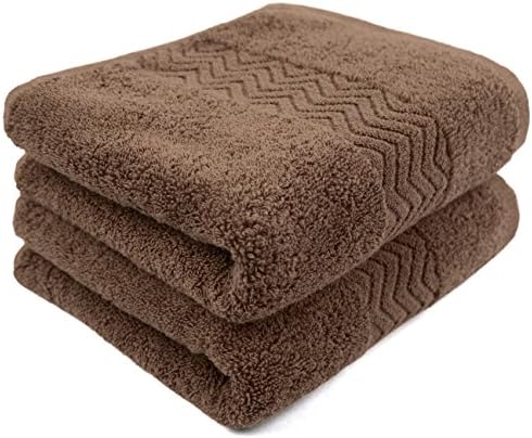 Cleanbear 13x28 Cotton Hand Towels Soft Durable Brown