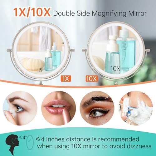Wall-Mounted Compact Rechargeable Makeup Mirror