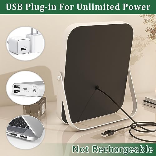Sturdy 8x10 Vanity Mirror with Dusk-to-Dawn Dimmable Light