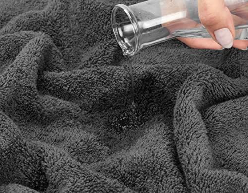 American Soft Linen Luxury 6 Piece towel set 100 Cotton Turkish Dark Gray