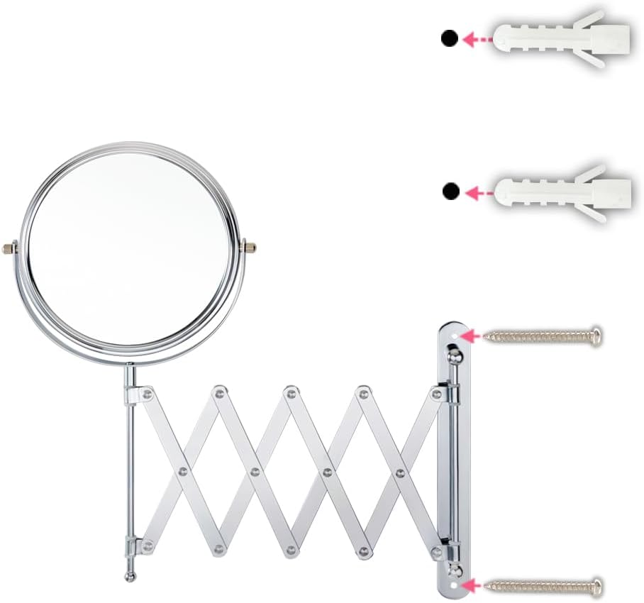 WELL W LINK 7-inch Wall-Mounted Makeup Mirror