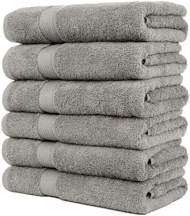 Luxury Cotton Bath Towels 100 Soft Absorbent 6-Pack Set