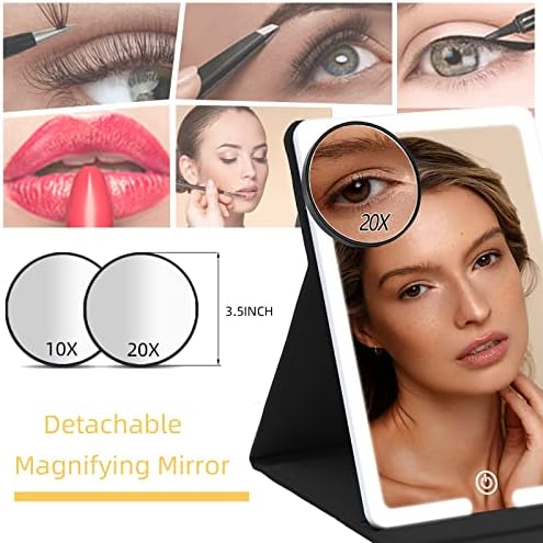 RRtide Compact 10X 20X Magnifying Mirror for Travel