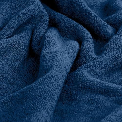 Utopia Towels 4 Pack Premium Viscose Bath Towels Set Navy