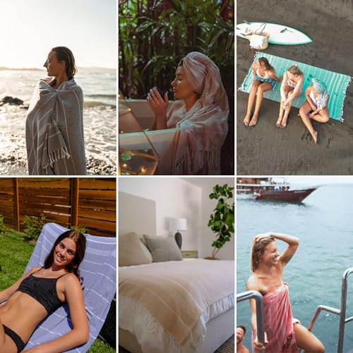 Eventually Dry Turkish Cotton Beach Towel for Eco-Friendly Living