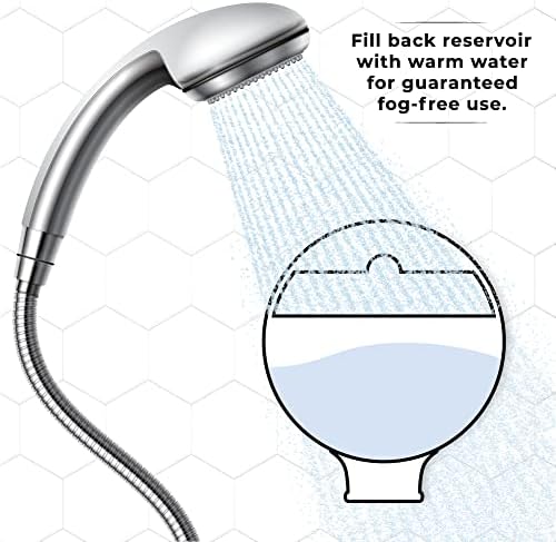 Zadro Wall-Mounted Shower Shaver Mirror with Razor Holder