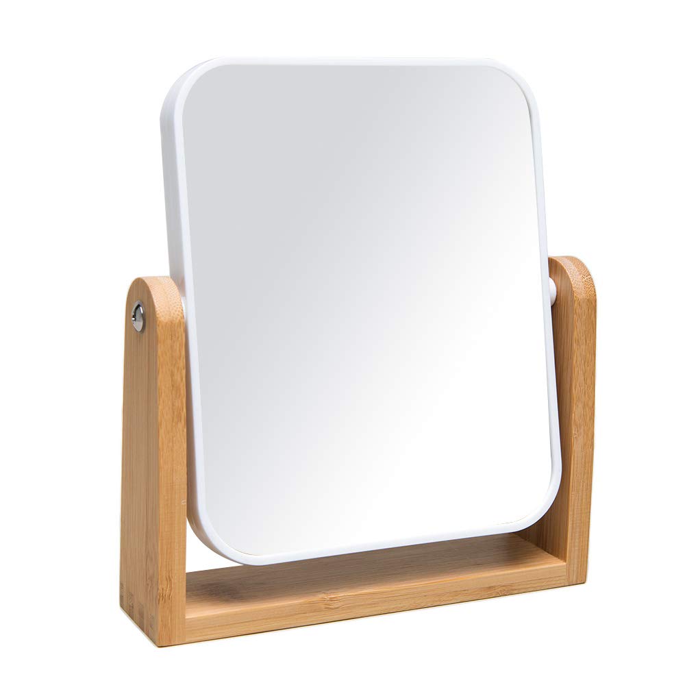 YEAKE Vanity Mirror with Bamboo Stand