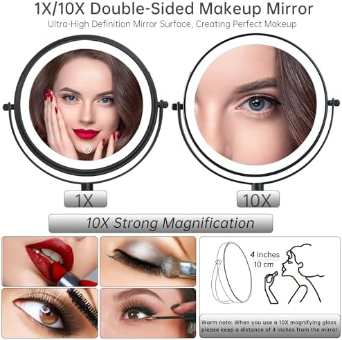 JANEEVA 8 Wall-Mounted Lighted Makeup Mirror
