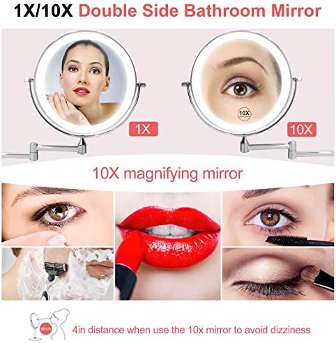 Rechargeable Magnetic 8-inch Makeup Vanity Mirror