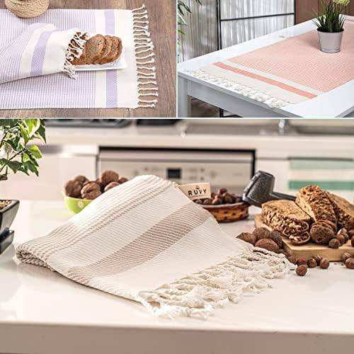Ruvy Luxury Cotton Bath Towels Set - 2-Piece 18x40