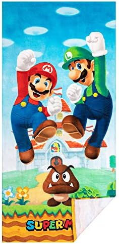 Franco Super Mario Beach Towel Mario bath towel beach swimming kids friendly