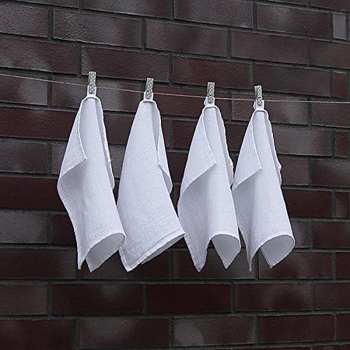 LinenMe Wash Cloths x4 12x12 Inch Optical White