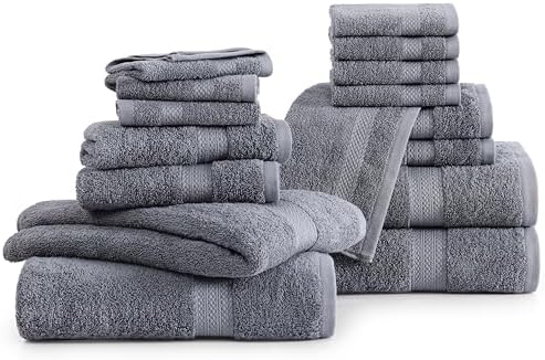 Premium 16-Piece Cotton Bath Towels