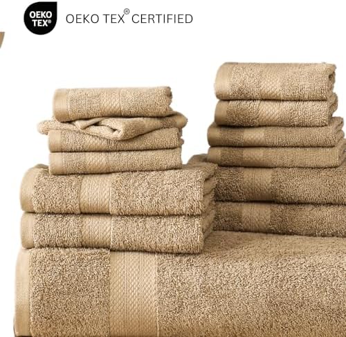 Transform Your Bath Selection with LANE LINEN 24-Piece Cotton Towel Set