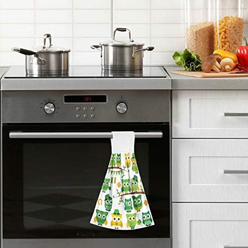 St Patricks Day Owls Kitchen Towels