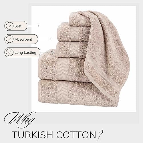 Luxury 100 Turkish Cotton Bath Towels Set