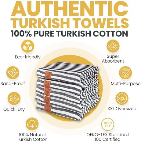GOLD CASE Home Turkish Beach Towel Set