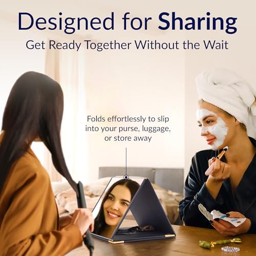 Convenient Travel Makeup Mirror with 3 Ways forents
