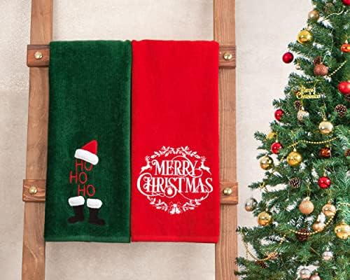 American Soft Linen Christmas Bath Towels Set