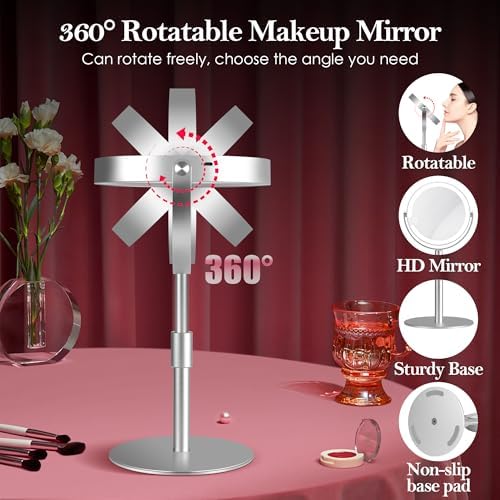 Elegance Make Up Mirror Aluminum Alloy with 20X Lighted Professional features