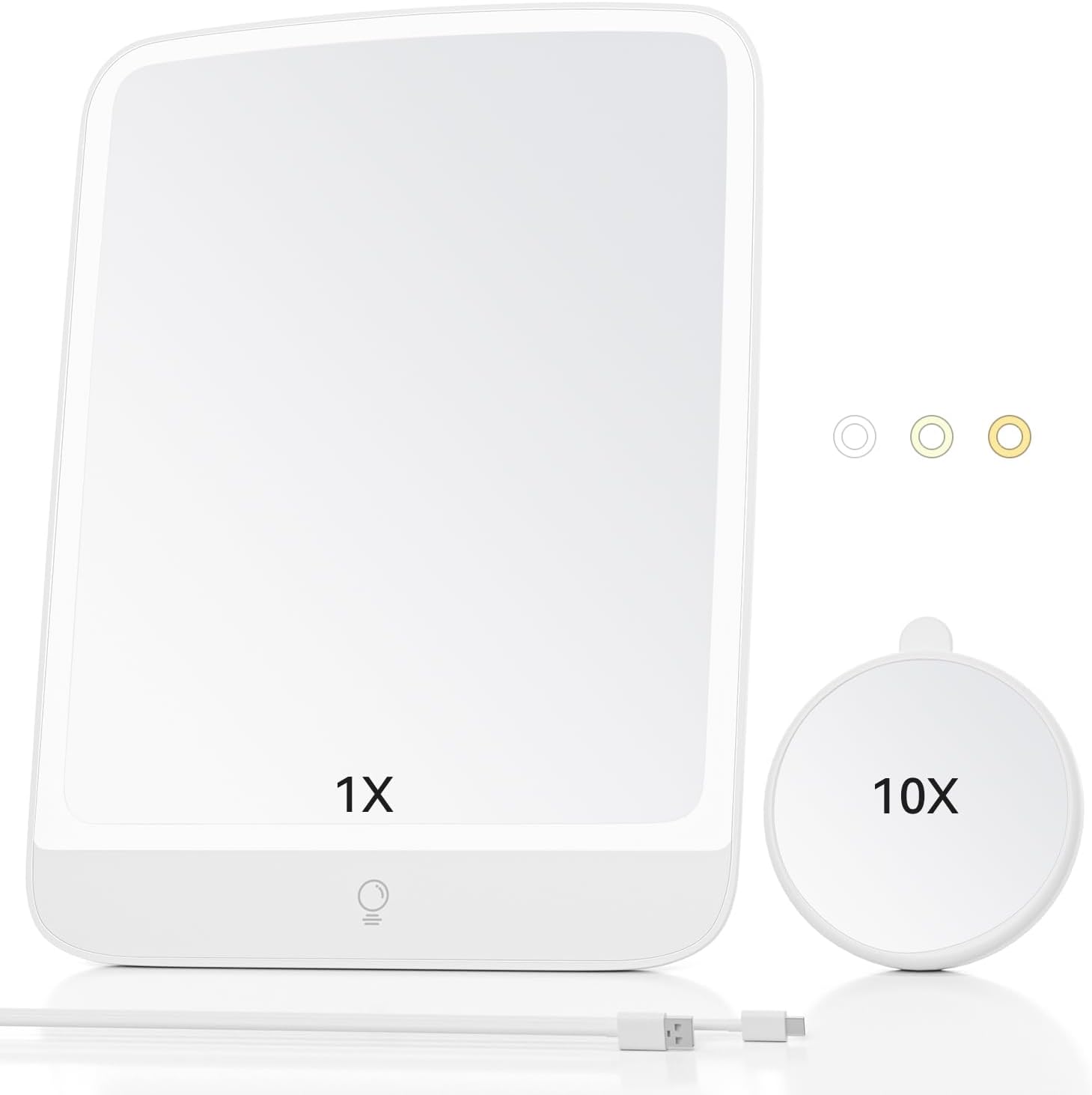 POPLIZZ 11x8 LED Makeup Mirror Travel Size