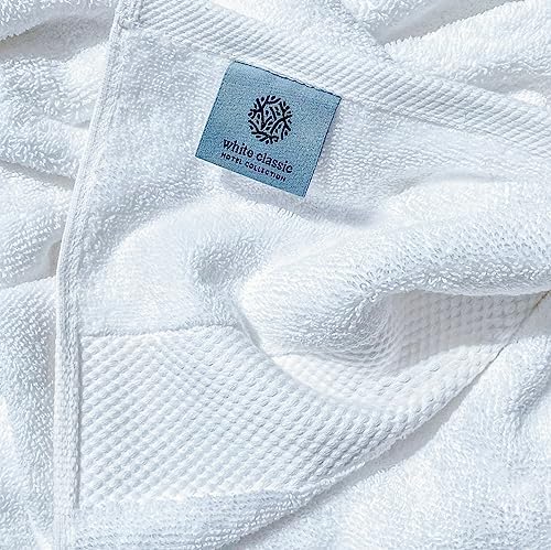 White Classic Luxury Bath Towels Set of 4