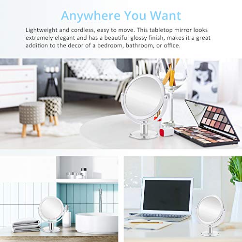 Fabuday Double Sided Magnifying Makeup Mirror with Stand