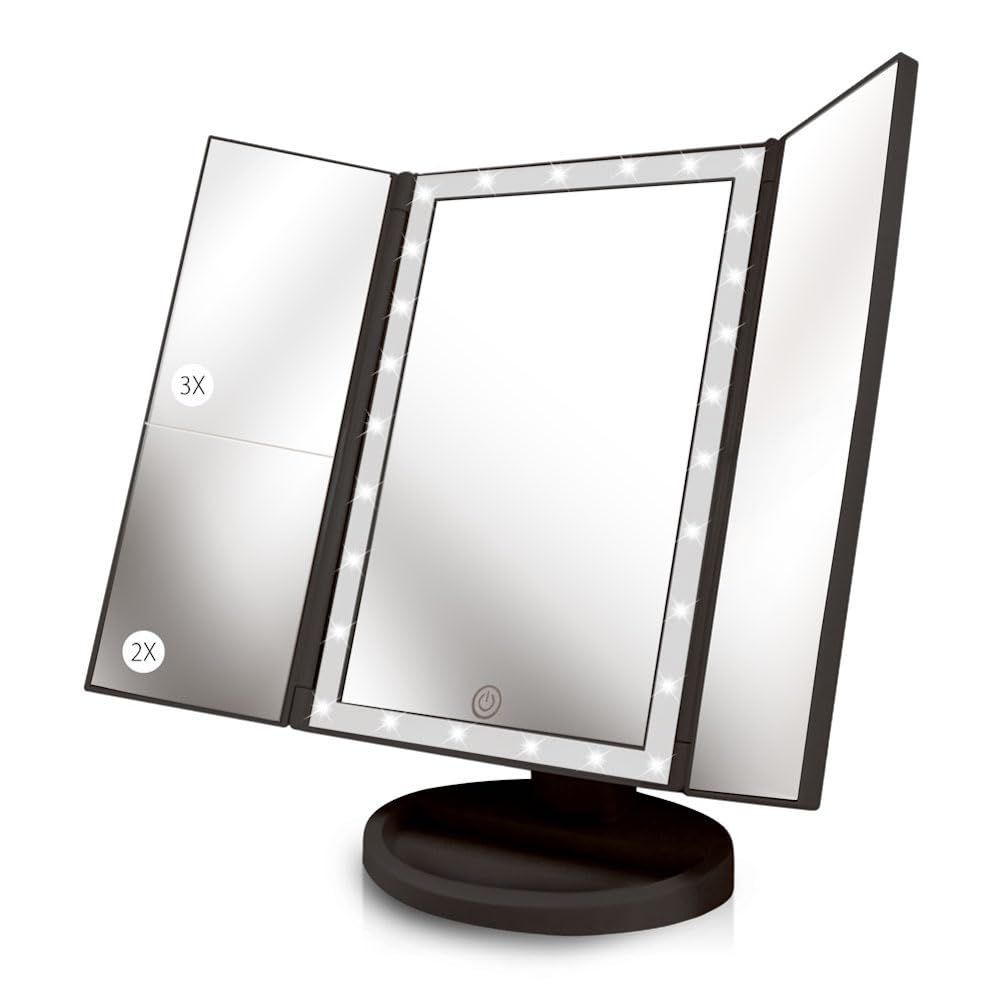 36 LED Touch-Screen Makeup Mirror with 123X Magnification
