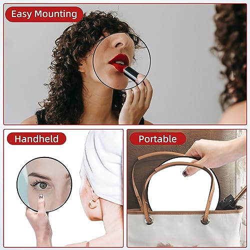 30X Magnifying Mirror Round Travel Mirror with Suction Cups