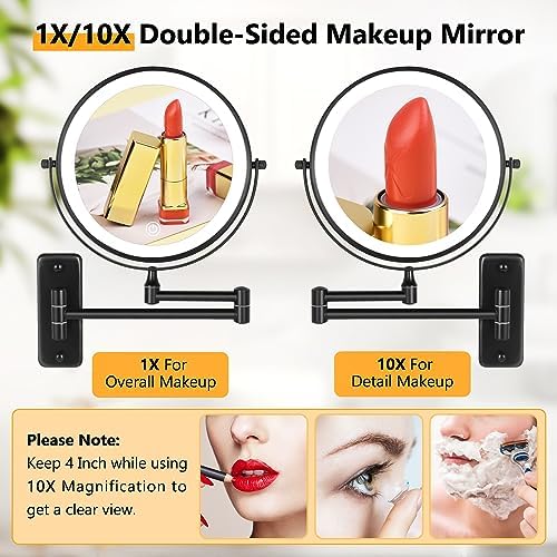 Decluttr Heavy Duty Light Emitting 8-Inch Rechargeable Mirror