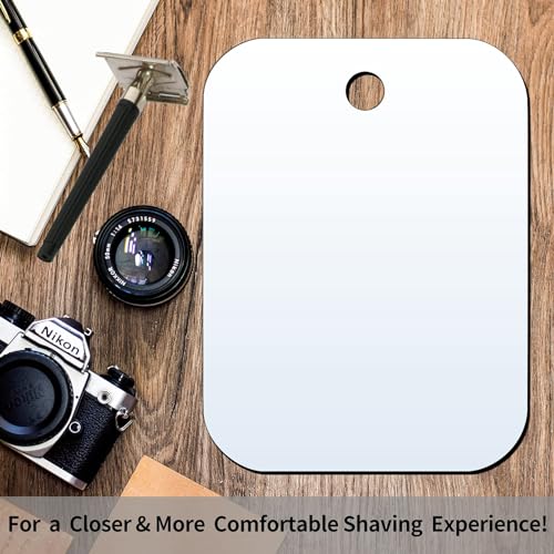 SAFEE MRROR Shaving Mirror No Fog 6x8 inches Travel-Friendly