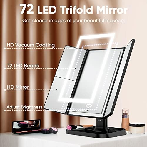 Versatile 3-Mode LED Makeup Vanity Mirror