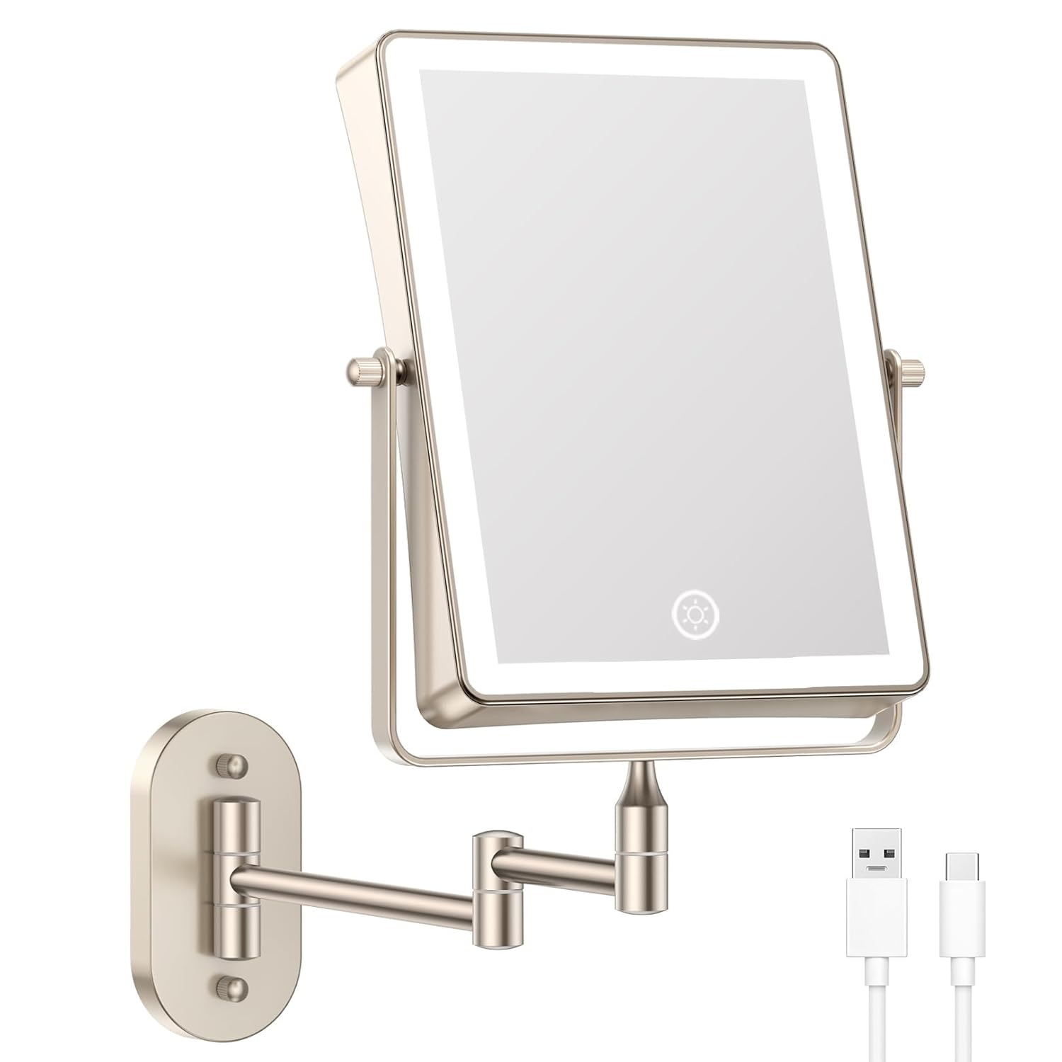 FASCINATE Rechargeable Wall-Mounted Makeup Mirror