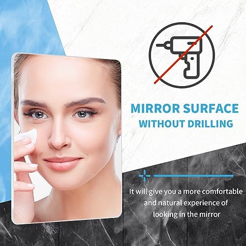 Fogless Shower Mirror with Razor Holder for Easy Shaving Safety