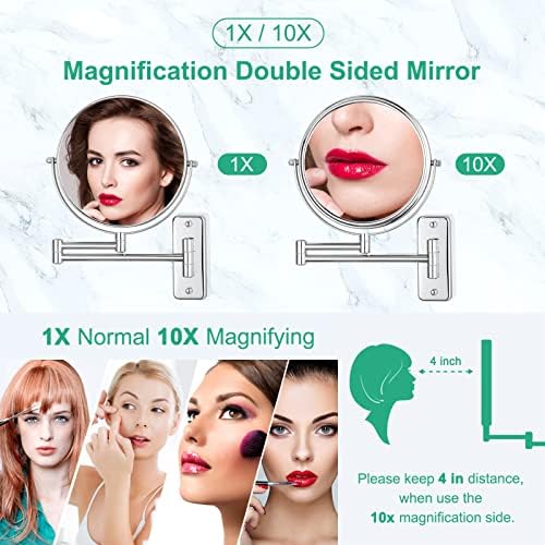 Easy to Use 8-Inch Vanity Magnifier
