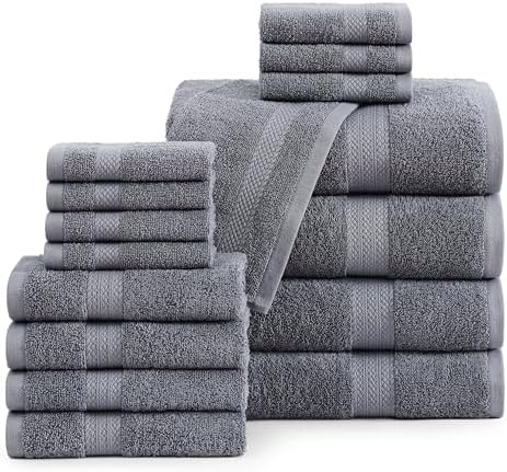Premium 16-Piece Cotton Bath Towels