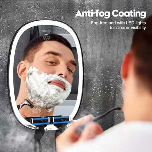 Fog-Free LED Shower Mirror Adjustable LED Shaving Mirror