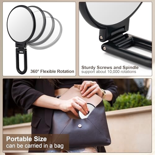 BOOMIBOO 1X10X Travel Magnifying Makeup Mirror