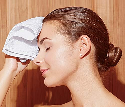 Utopia 24-Pack White Cotton Washcloths for Home Gym