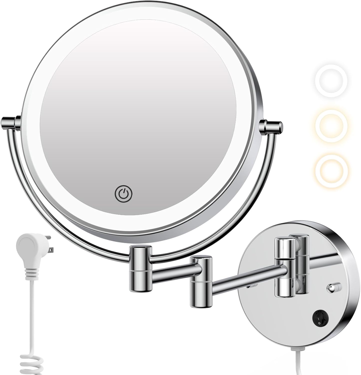 Wall-Mounted Double-Sided Makeup Mirror
