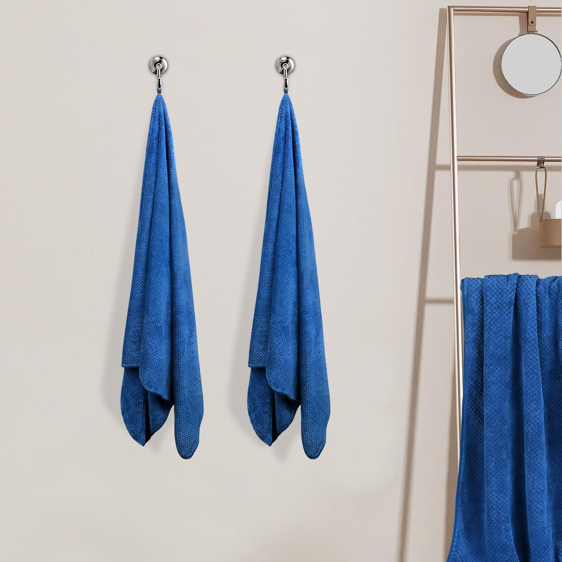 HOMEXCEL 4-Piece Bath Towels Luxurious Microfiber Set