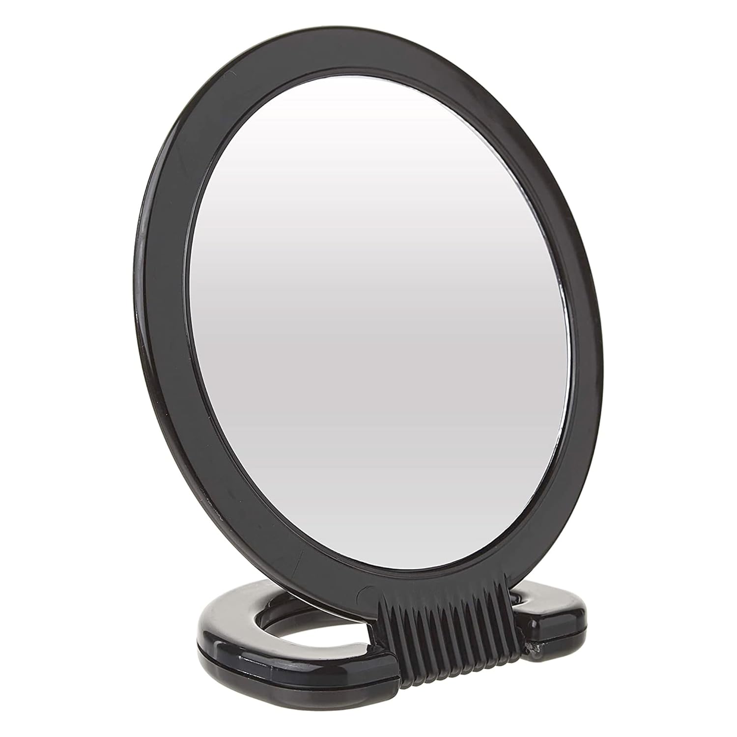 Diane Hand Mirror with Stand Double-Sided Magnification for Grooming Travel