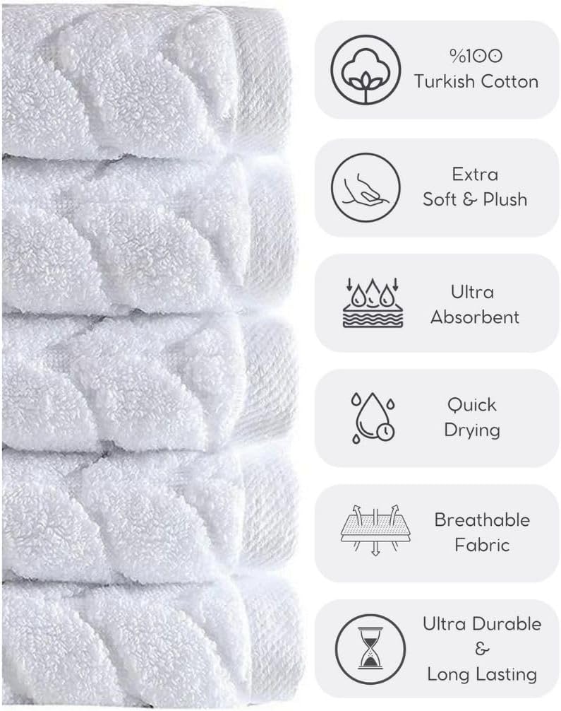 Luxury Turkish Cotton Towels Set Ultra-Soft Quick Dry