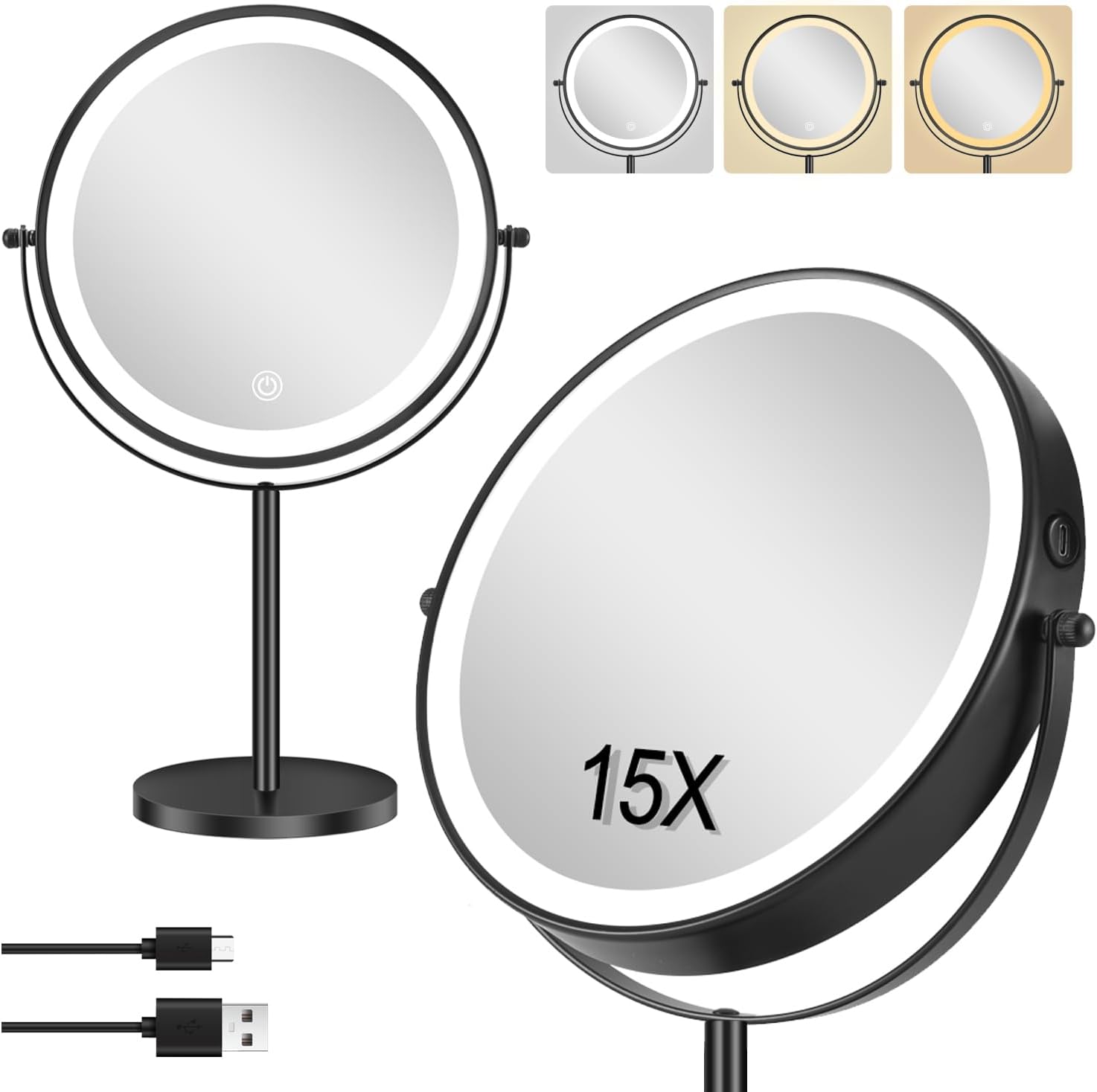 ALHAKIN 9 Lighted Makeup Mirror