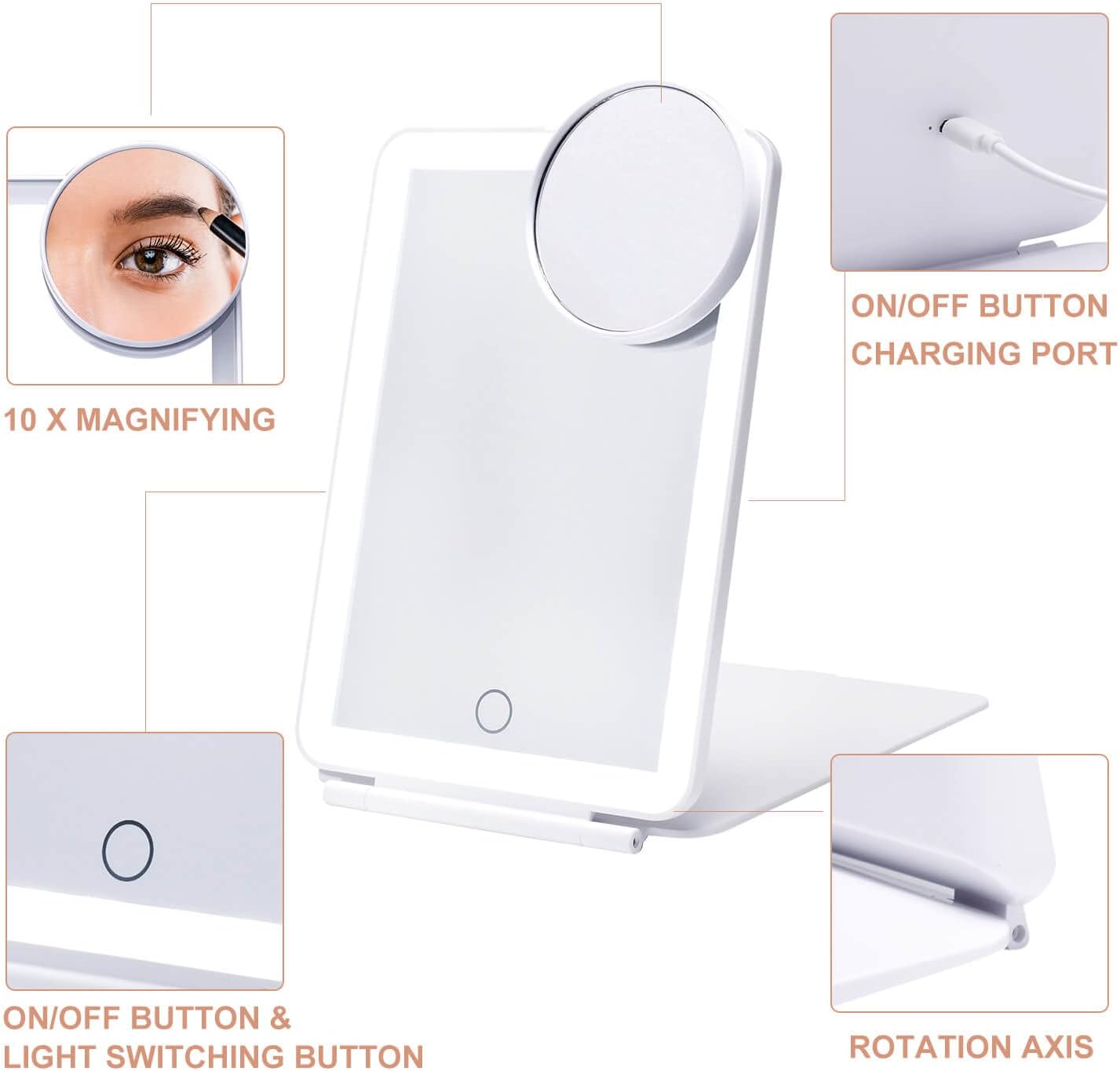 Foldable Travel Makeup Mirror