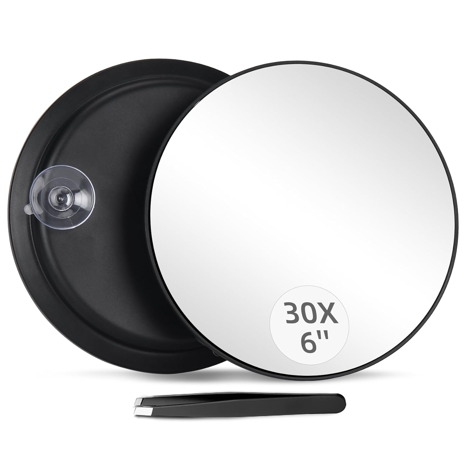 30X Magnifying Mirror Round Travel Mirror with Suction Cups