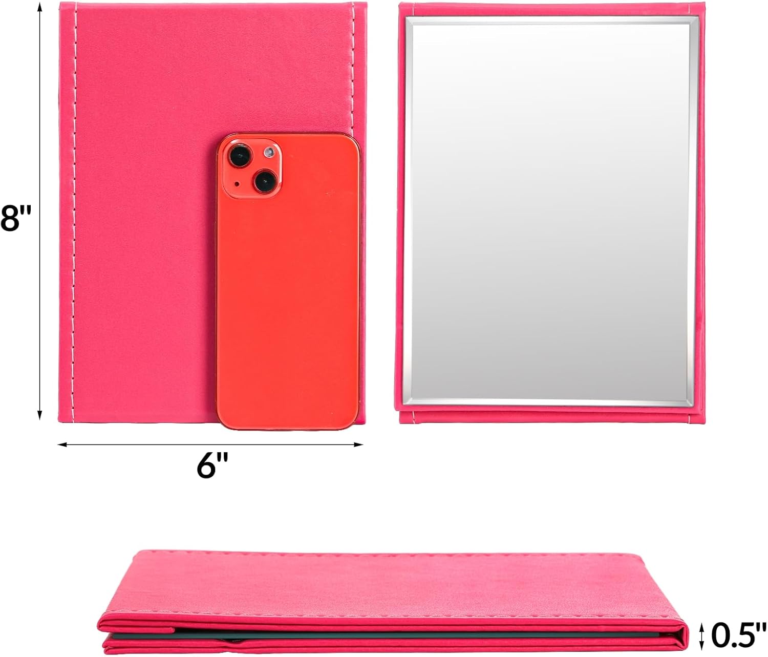 3-Pack Portable Folding Makeup Mirror