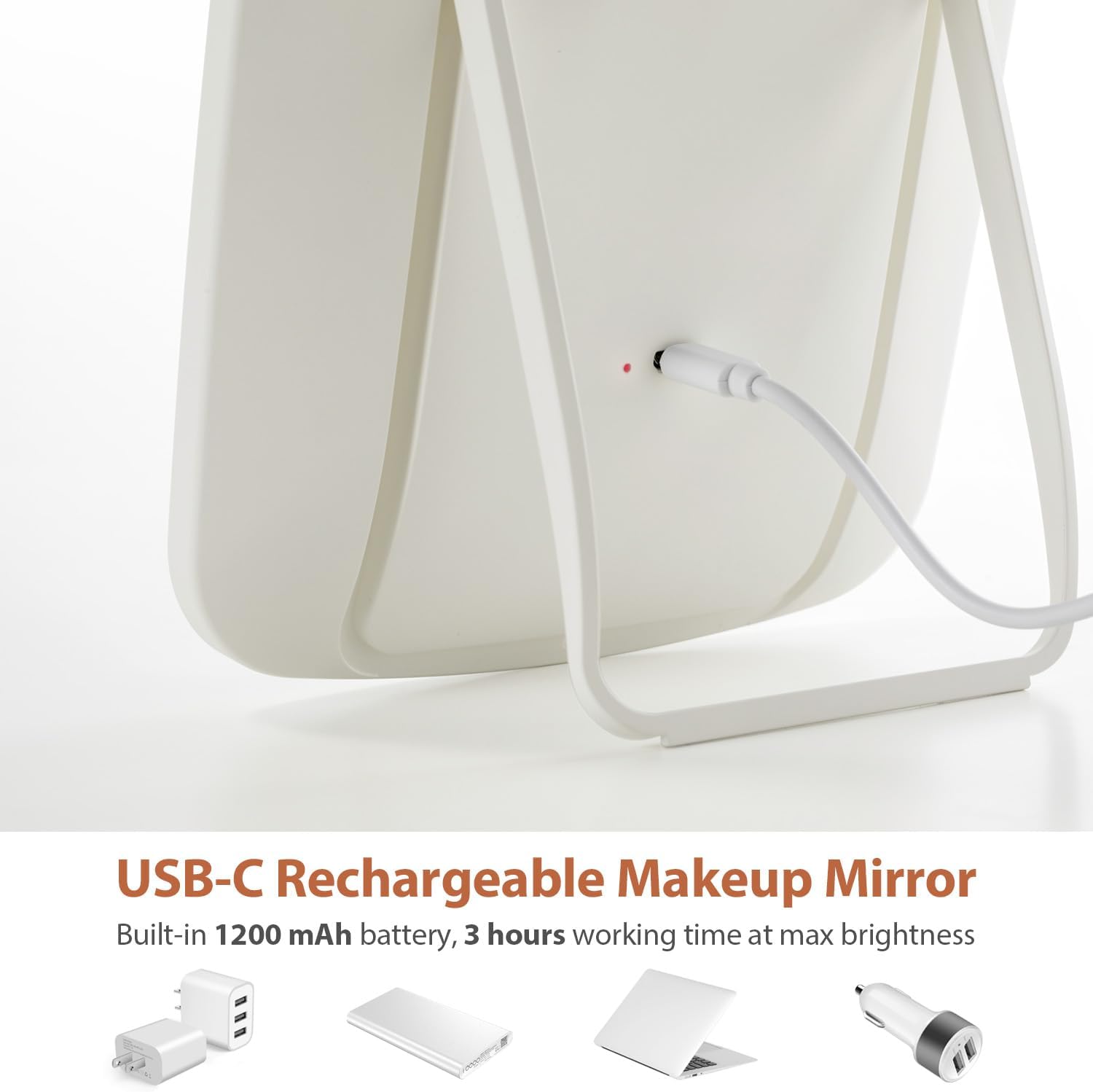 Rechargeable Makeup Mirror with Lights Portable