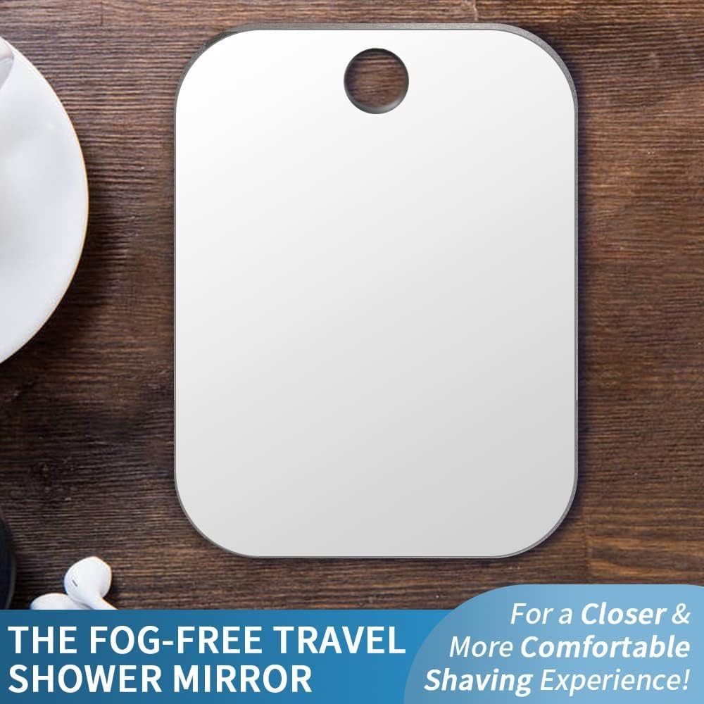 SAFEE MRROR Shaving Mirror No Fog 6x8 inches Travel-Friendly